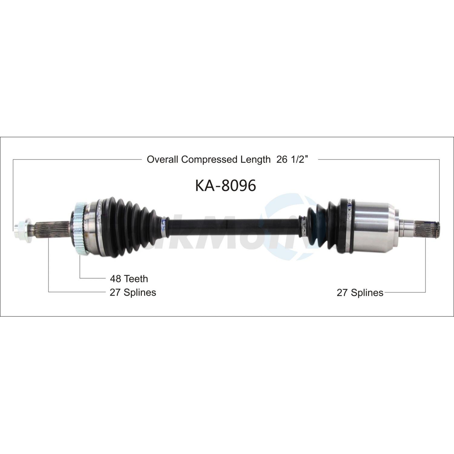 TrakMotive KA8096 - CV Axle Shaft TrakMotive KA8096 CV Axle Shaft product image 1 of 3