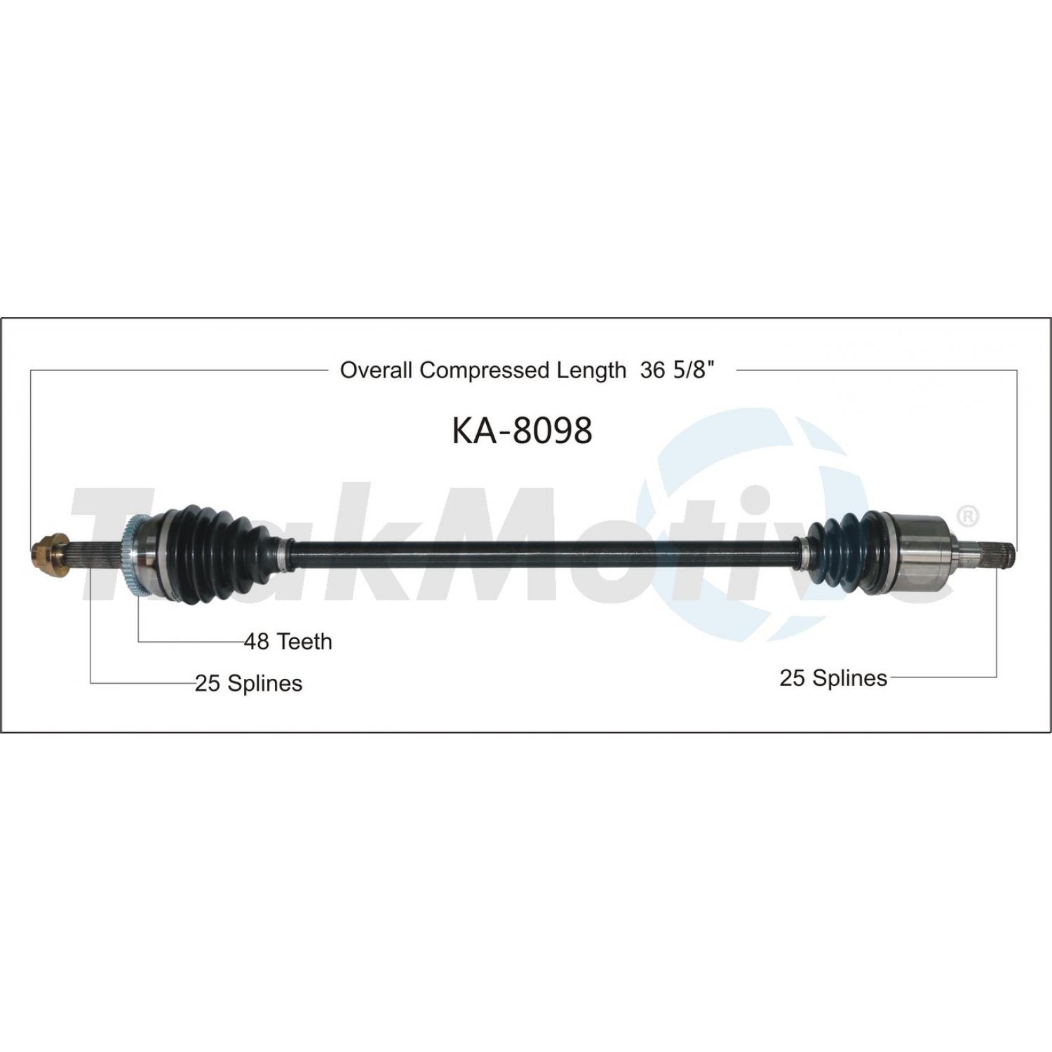 TrakMotive KA8098 - CV Axle Shaft TrakMotive KA8098 CV Axle Shaft product image 1 of 3