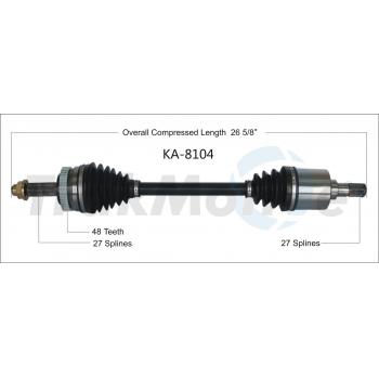 TrakMotive KA8104 CV Axle Shaft product image 1 of 3