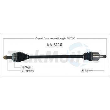 TrakMotive KA8110 CV Axle Shaft product image 1 of 3
