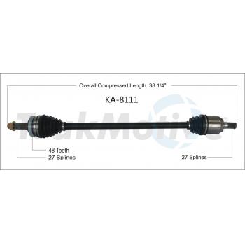 TrakMotive KA8111 CV Axle Shaft product image 1 of 3