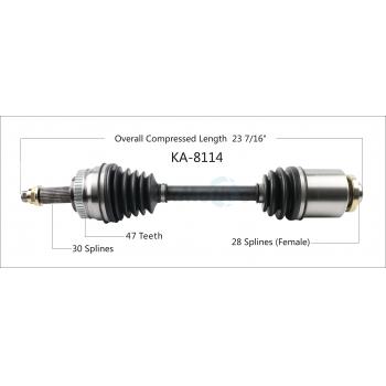 TrakMotive KA8114 - CV Axle Shaft TrakMotive KA8114 CV Axle Shaft product image 1 of 3