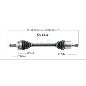 TrakMotive KA8116 - CV Axle Shaft TrakMotive KA8116 CV Axle Shaft product image 1 of 3