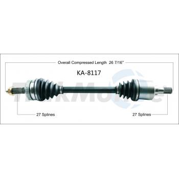 TrakMotive KA8117 CV Axle Shaft product image 1 of 3