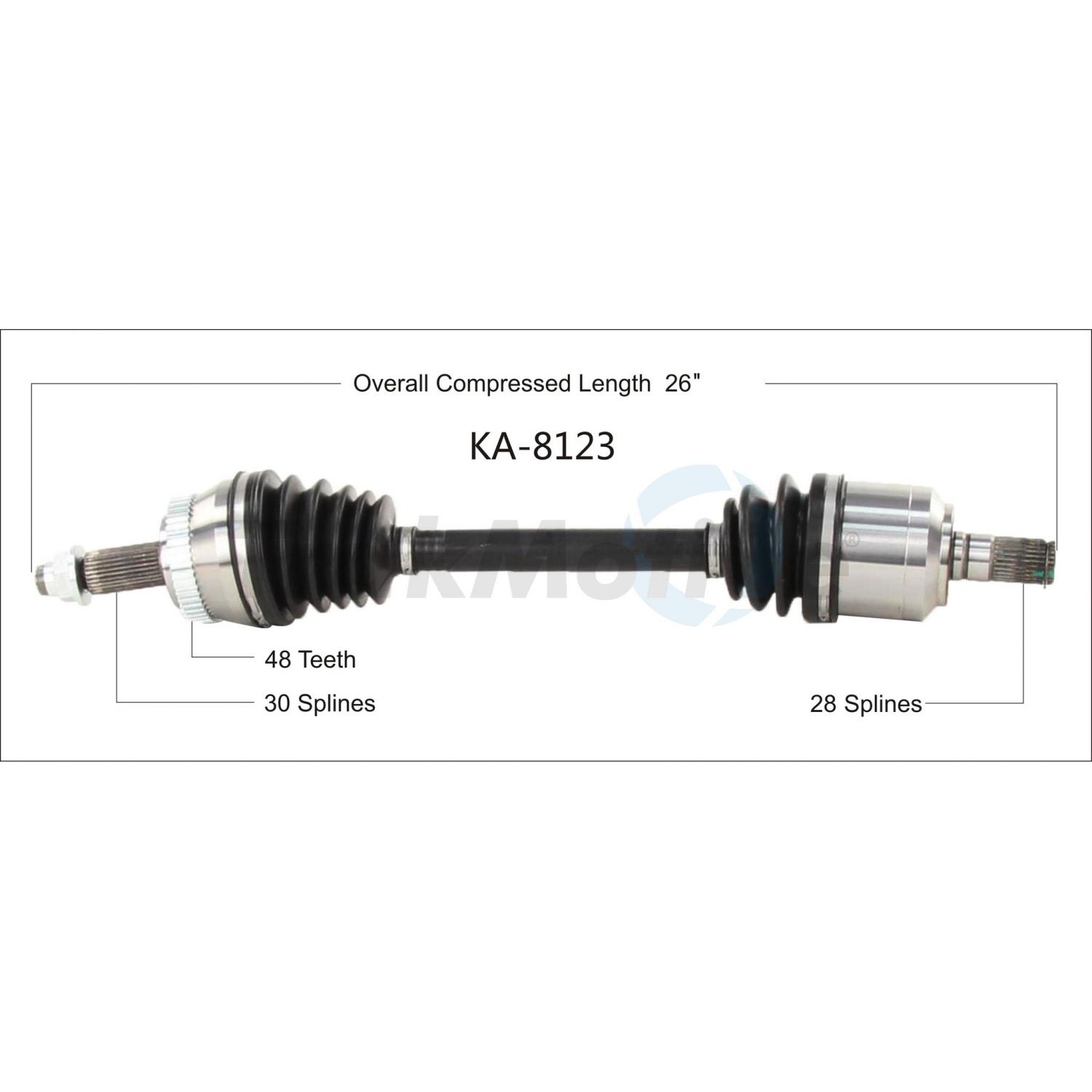 TrakMotive KA8123 - CV Axle Shaft TrakMotive KA8123 CV Axle Shaft product image 1 of 3