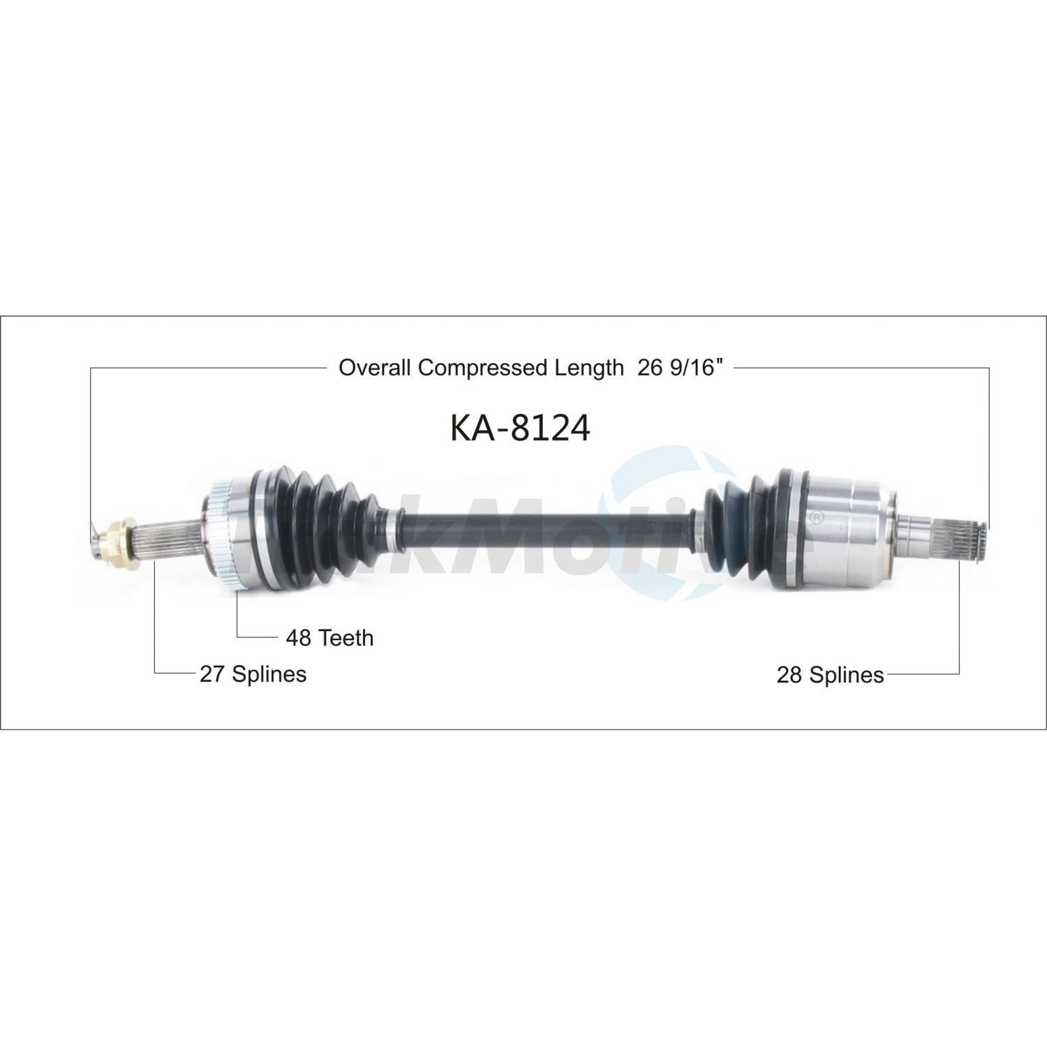 TrakMotive KA8124 - CV Axle Shaft TrakMotive KA8124 CV Axle Shaft product image 1 of 3