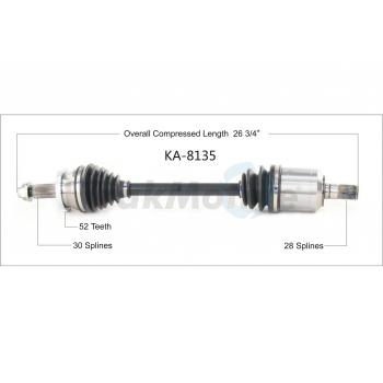 TrakMotive KA8135 - CV Axle Shaft TrakMotive KA8135 CV Axle Shaft product image 1 of 3