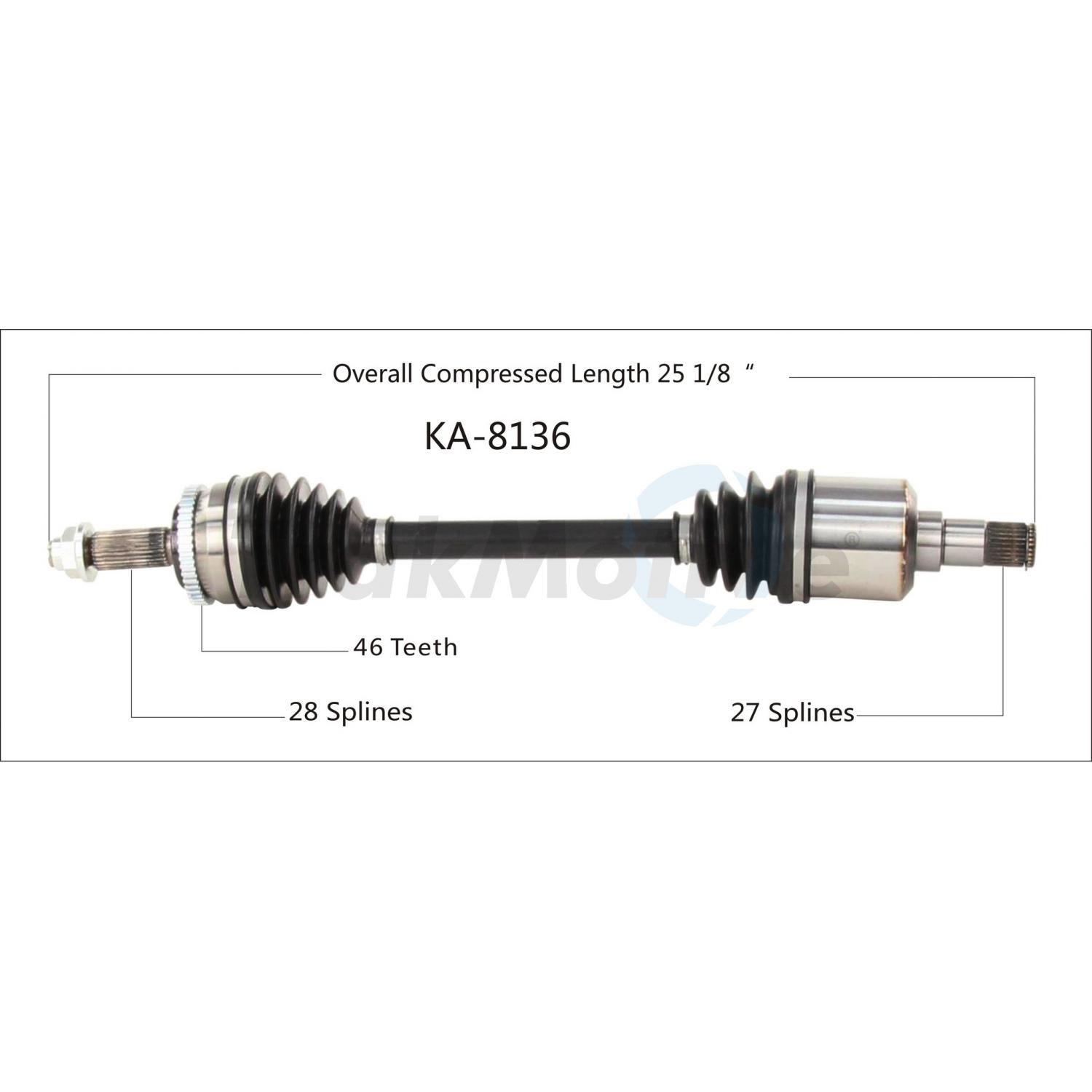 TrakMotive KA8136 - CV Axle Shaft TrakMotive KA8136 CV Axle Shaft product image 1 of 3