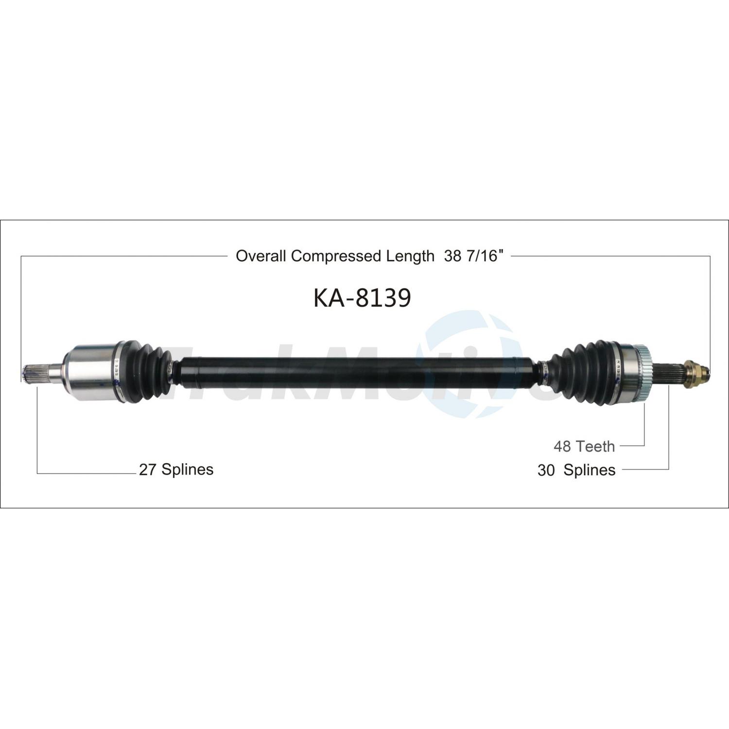 TrakMotive KA8139 CV Axle Shaft product image 1 of 3