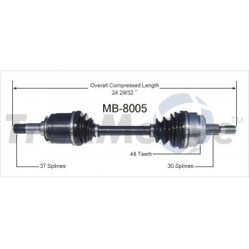TrakMotive MB8005 CV Axle Shaft product image 1 of 3
