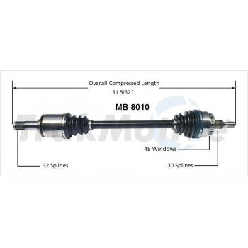 TrakMotive MB8010 CV Axle Shaft product image 1 of 3