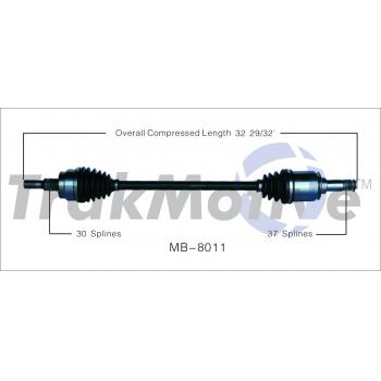 TrakMotive MB8011 CV Axle Shaft product image 1 of 3