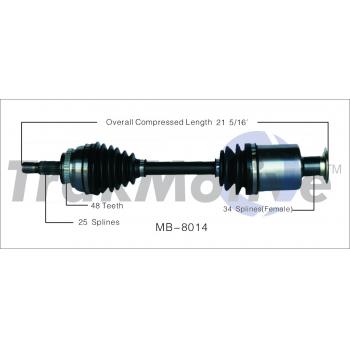 TrakMotive MB8014 CV Axle Shaft product image 1 of 3