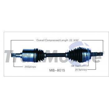 TrakMotive MB8015 CV Axle Shaft product image 1 of 3