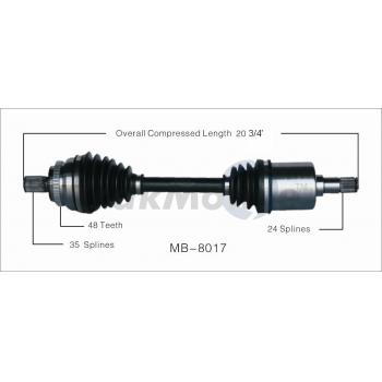 TrakMotive MB8017 CV Axle Shaft product image 1 of 3