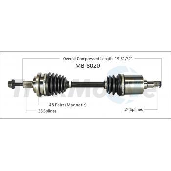 TrakMotive MB8020 CV Axle Shaft product image 1 of 3