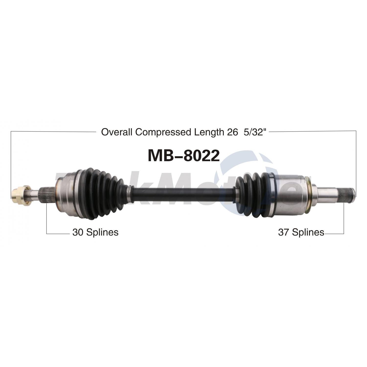 TrakMotive MB8022 CV Axle Shaft product image 1 of 3