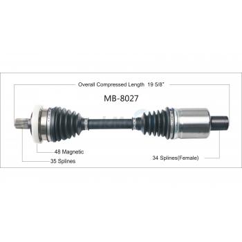 TrakMotive MB8027 - CV Axle Shaft TrakMotive MB8027 CV Axle Shaft product image 1 of 3