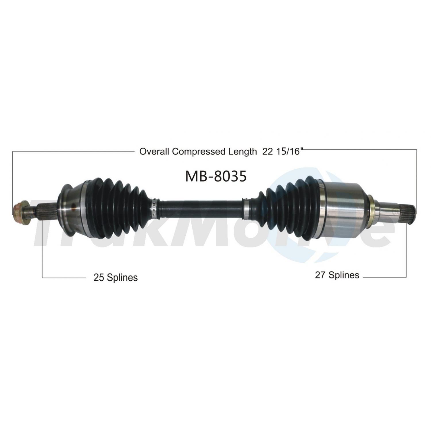 TrakMotive MB8035 CV Axle Shaft product image 1 of 3
