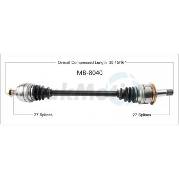 TrakMotive MB8040 CV Axle Shaft product image 1 of 3