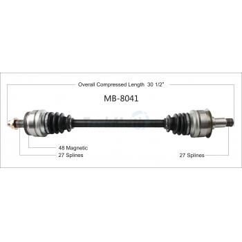 TrakMotive MB8041 CV Axle Shaft product image 1 of 3