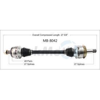 TrakMotive MB8042 - CV Axle Shaft TrakMotive MB8042 CV Axle Shaft product image 1 of 3