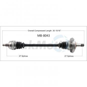 TrakMotive MB8043 CV Axle Shaft product image 1 of 3