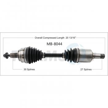 TrakMotive MB8044 CV Axle Shaft product image 1 of 3