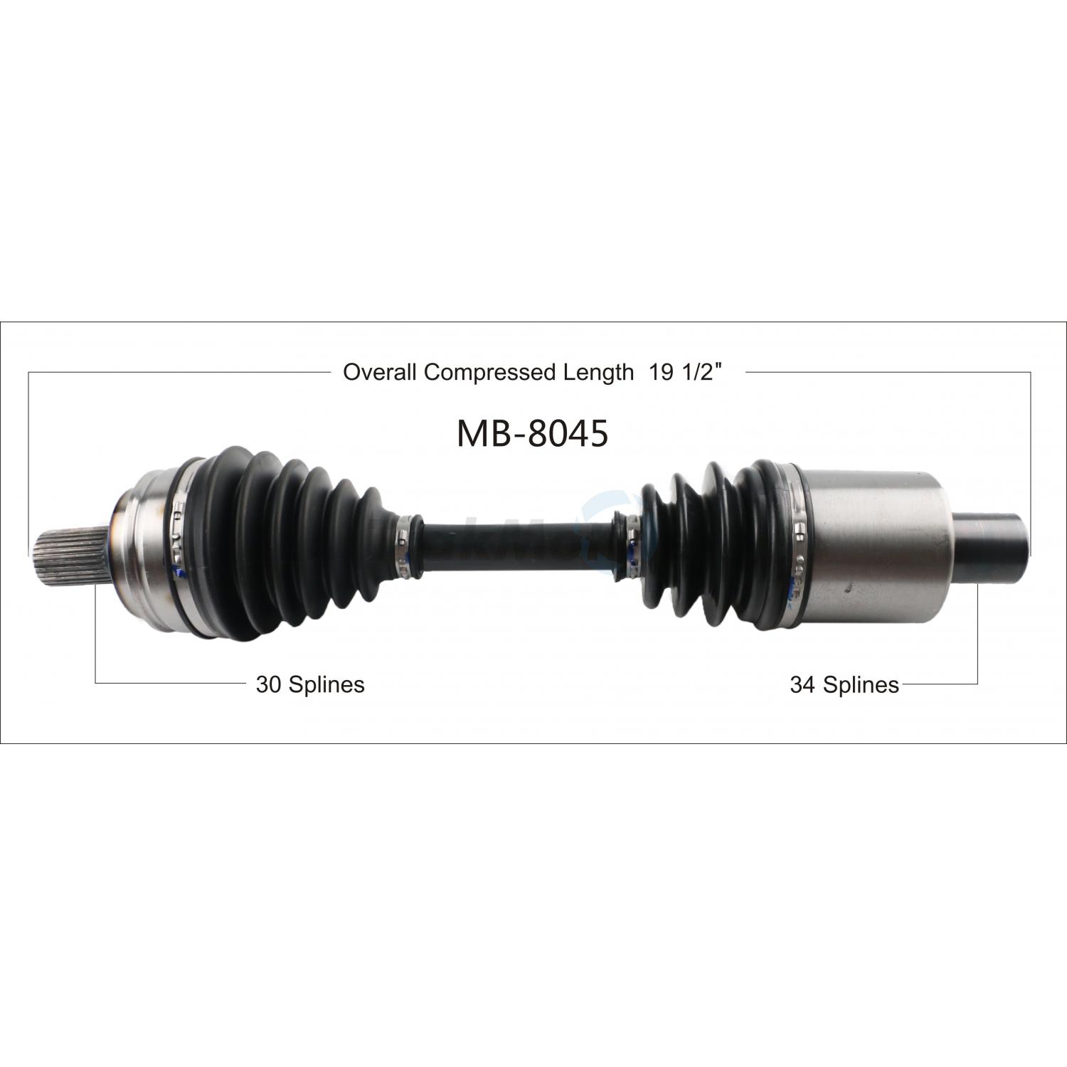 TrakMotive MB8045 CV Axle Shaft product image 1 of 3