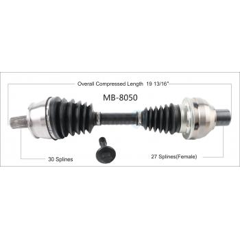 TrakMotive MB8050 CV Axle Shaft product image 1 of 3