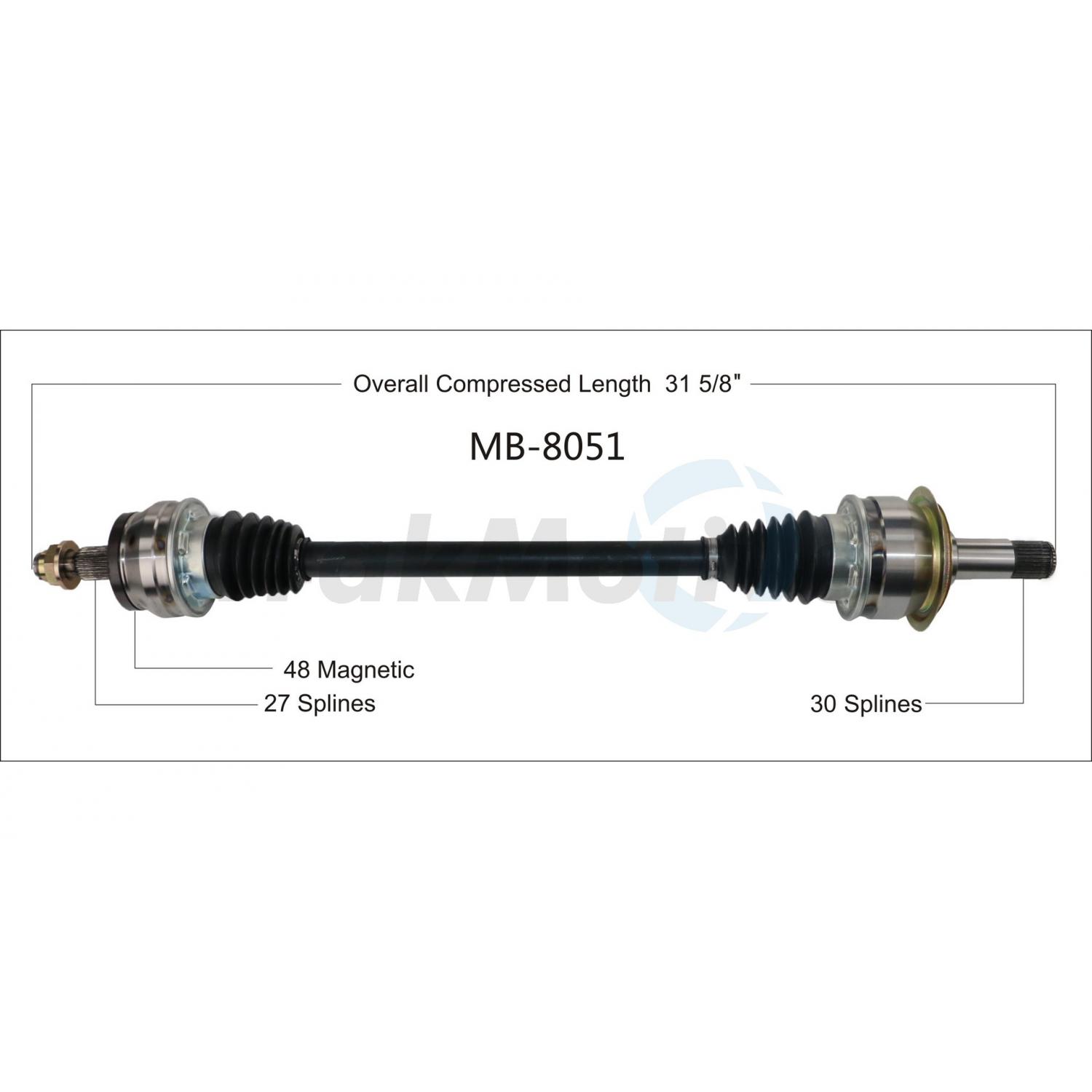 TrakMotive MB8051 CV Axle Shaft product image 1 of 3