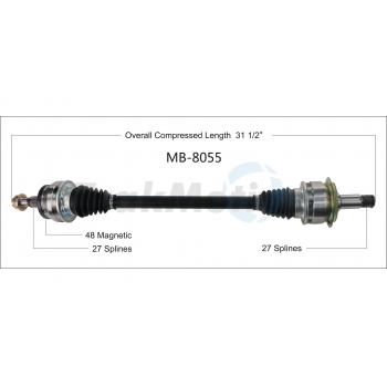 TrakMotive MB8055 - CV Axle Shaft TrakMotive MB8055 CV Axle Shaft product image 1 of 3