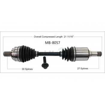 TrakMotive MB8057 CV Axle Shaft product image 1 of 3