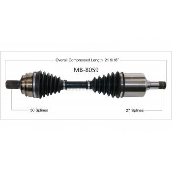TrakMotive MB8059 CV Axle Shaft product image 1 of 3