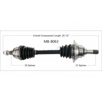 TrakMotive MB8063 CV Axle Shaft product image 1 of 3