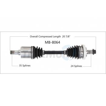 TrakMotive MB8064 CV Axle Shaft product image 1 of 3