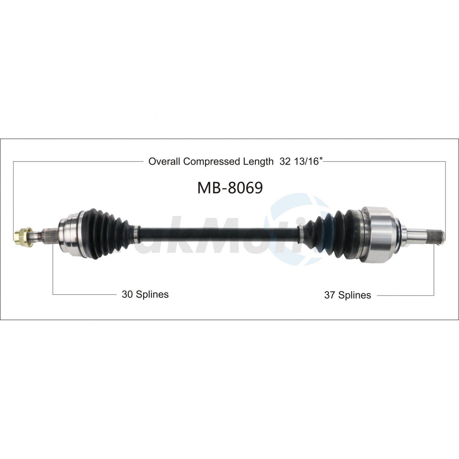 TrakMotive MB8069 - CV Axle Shaft TrakMotive MB8069 CV Axle Shaft product image 1 of 3