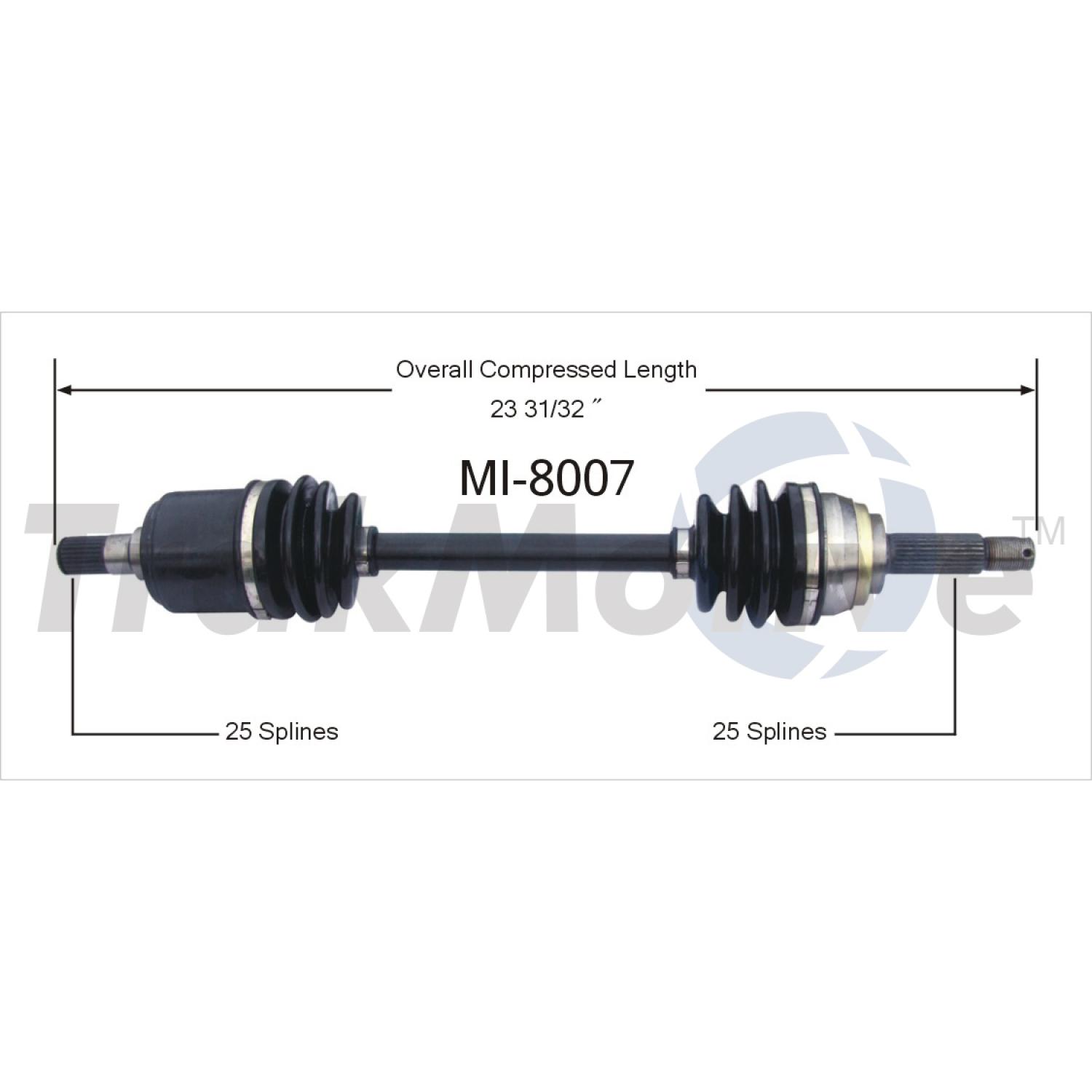 TrakMotive MI8007 - CV Axle Shaft TrakMotive MI8007 CV Axle Shaft product image 1 of 3