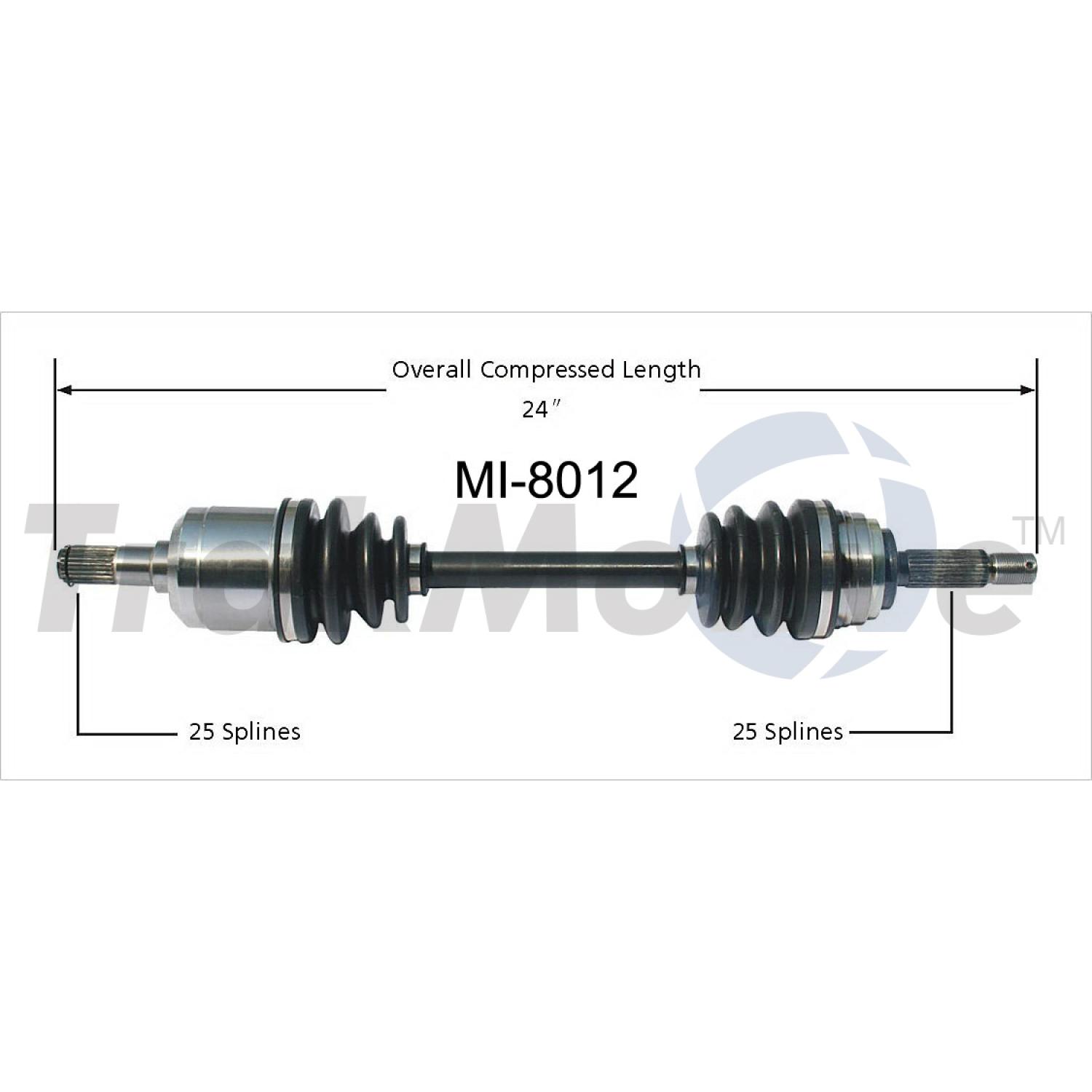 TrakMotive MI8012 CV Axle Shaft product image 1 of 3