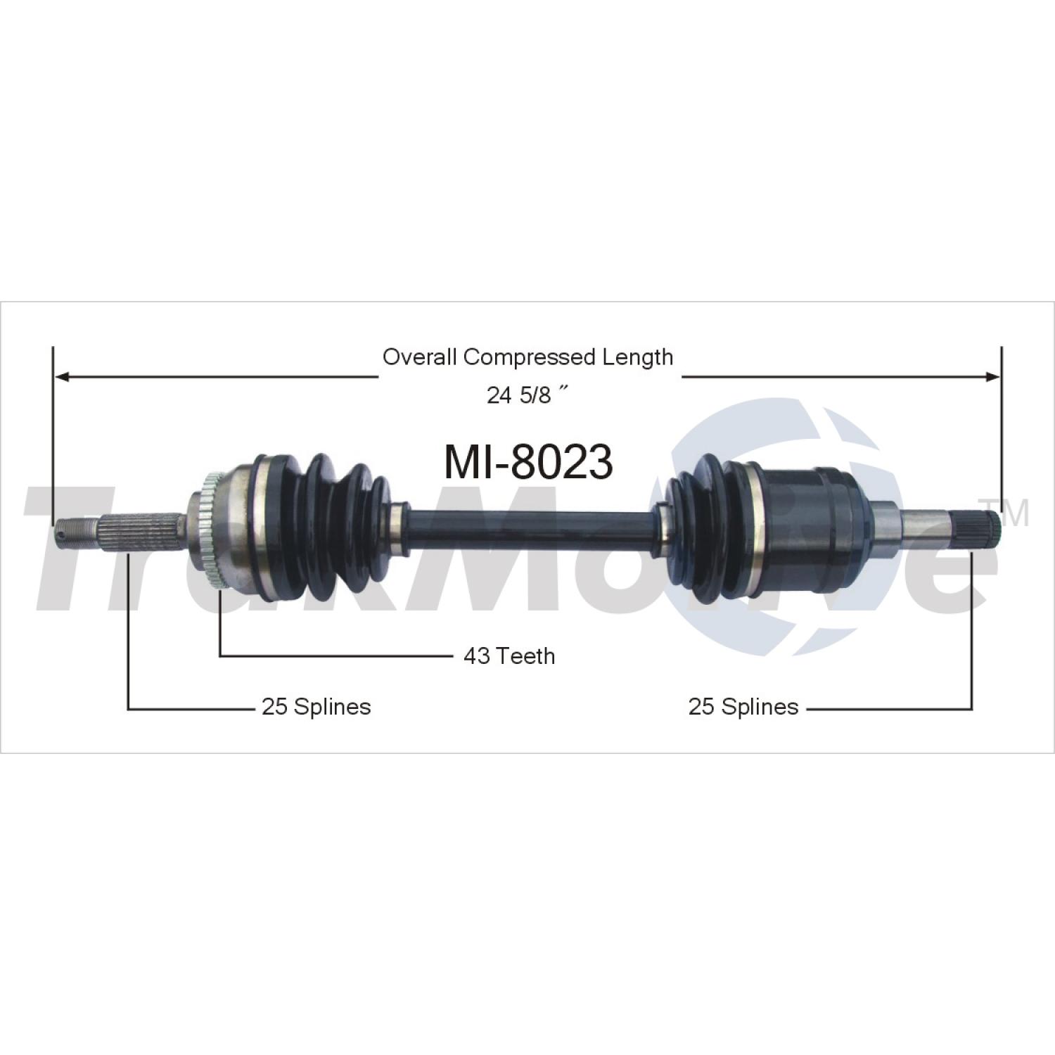 TrakMotive MI8023 - CV Axle Shaft TrakMotive MI8023 CV Axle Shaft product image 1 of 3