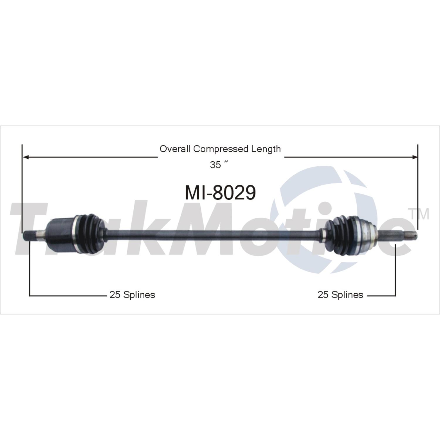 TrakMotive MI8029 - CV Axle Shaft TrakMotive MI8029 CV Axle Shaft product image 1 of 3