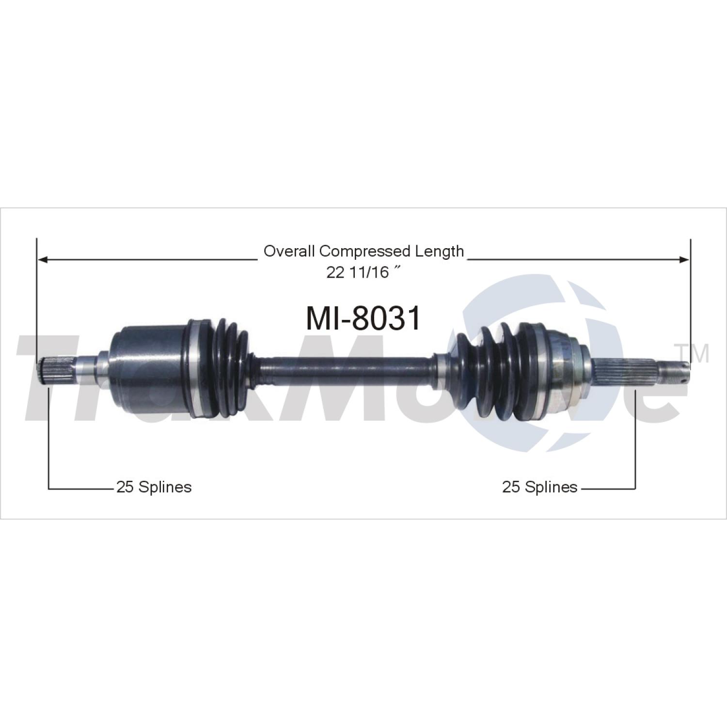 TrakMotive MI8031 - CV Axle Shaft TrakMotive MI8031 CV Axle Shaft product image 1 of 3