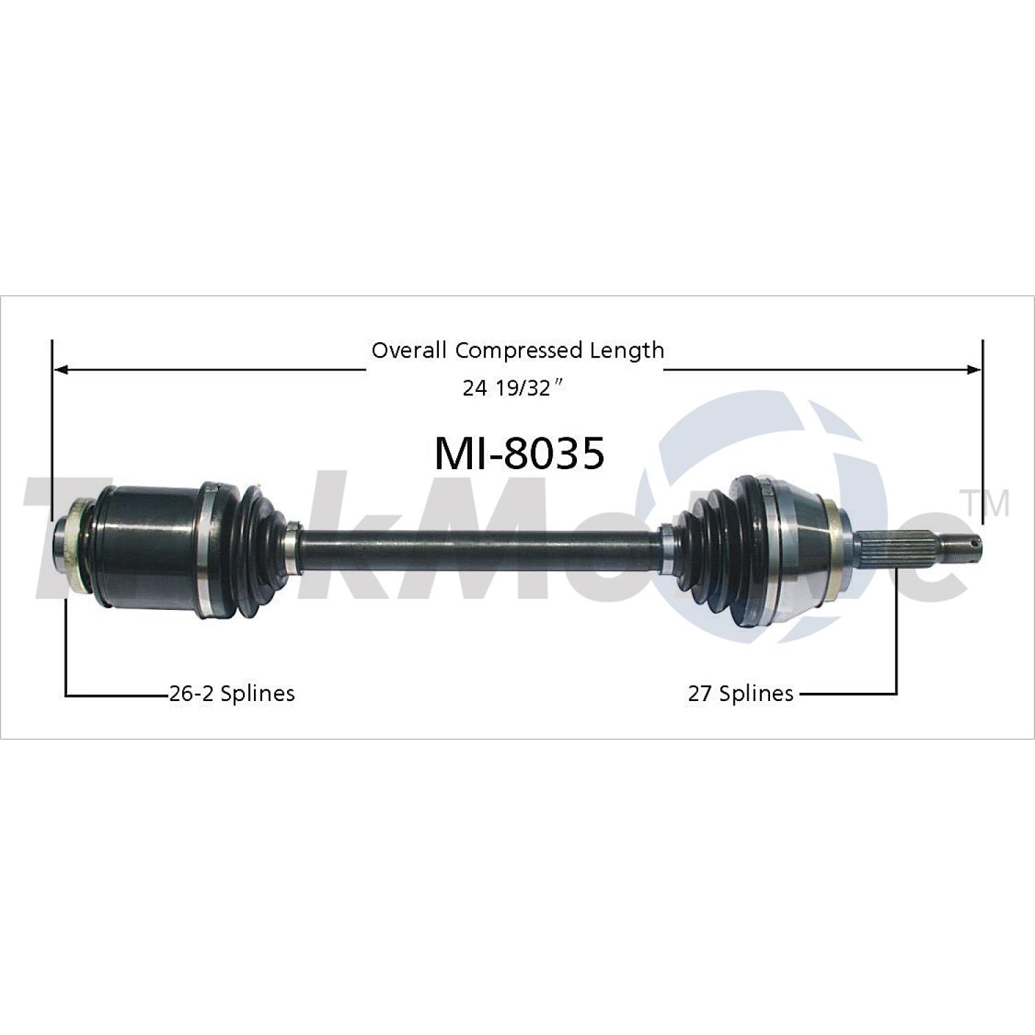 TrakMotive MI8035 - CV Axle Shaft TrakMotive MI8035 CV Axle Shaft product image 1 of 3
