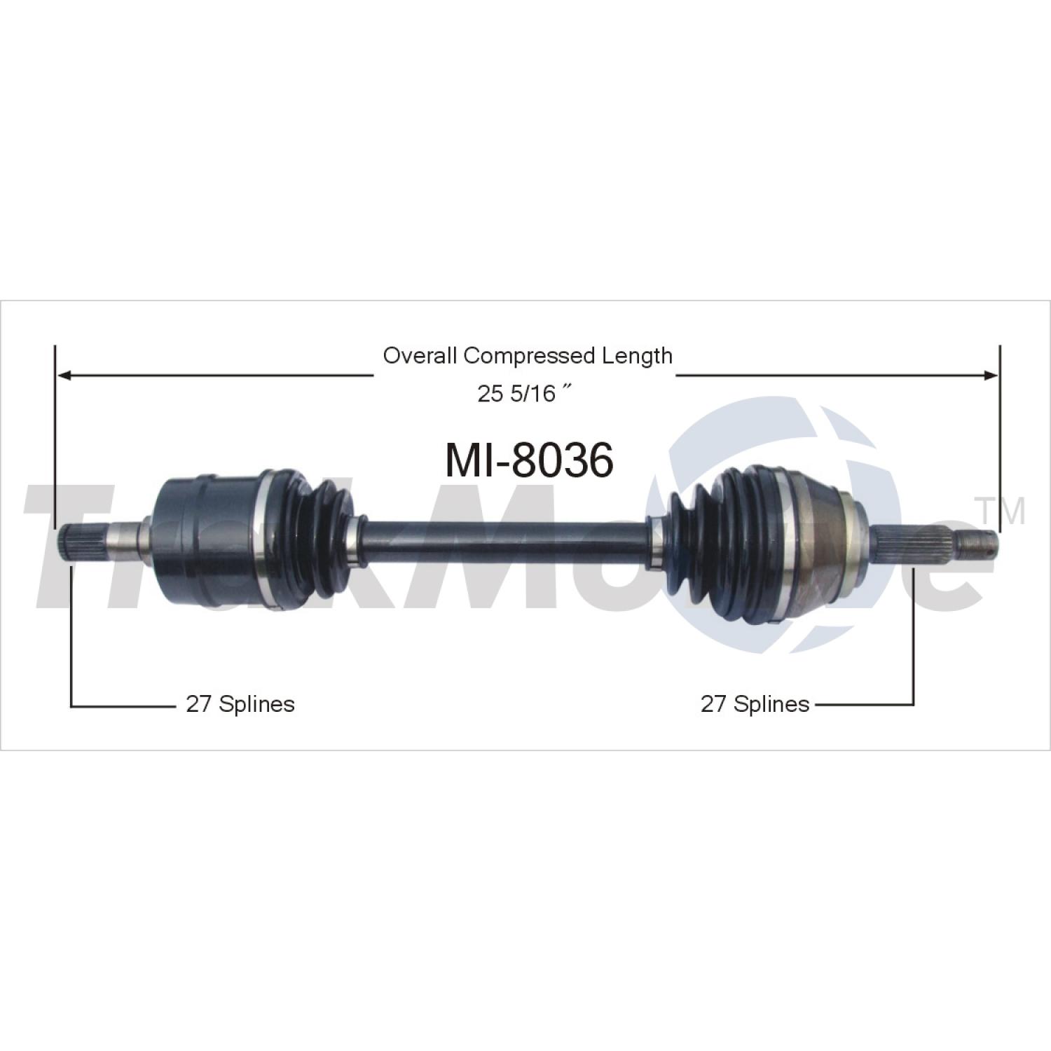 TrakMotive MI8036 - CV Axle Shaft TrakMotive MI8036 CV Axle Shaft product image 1 of 3