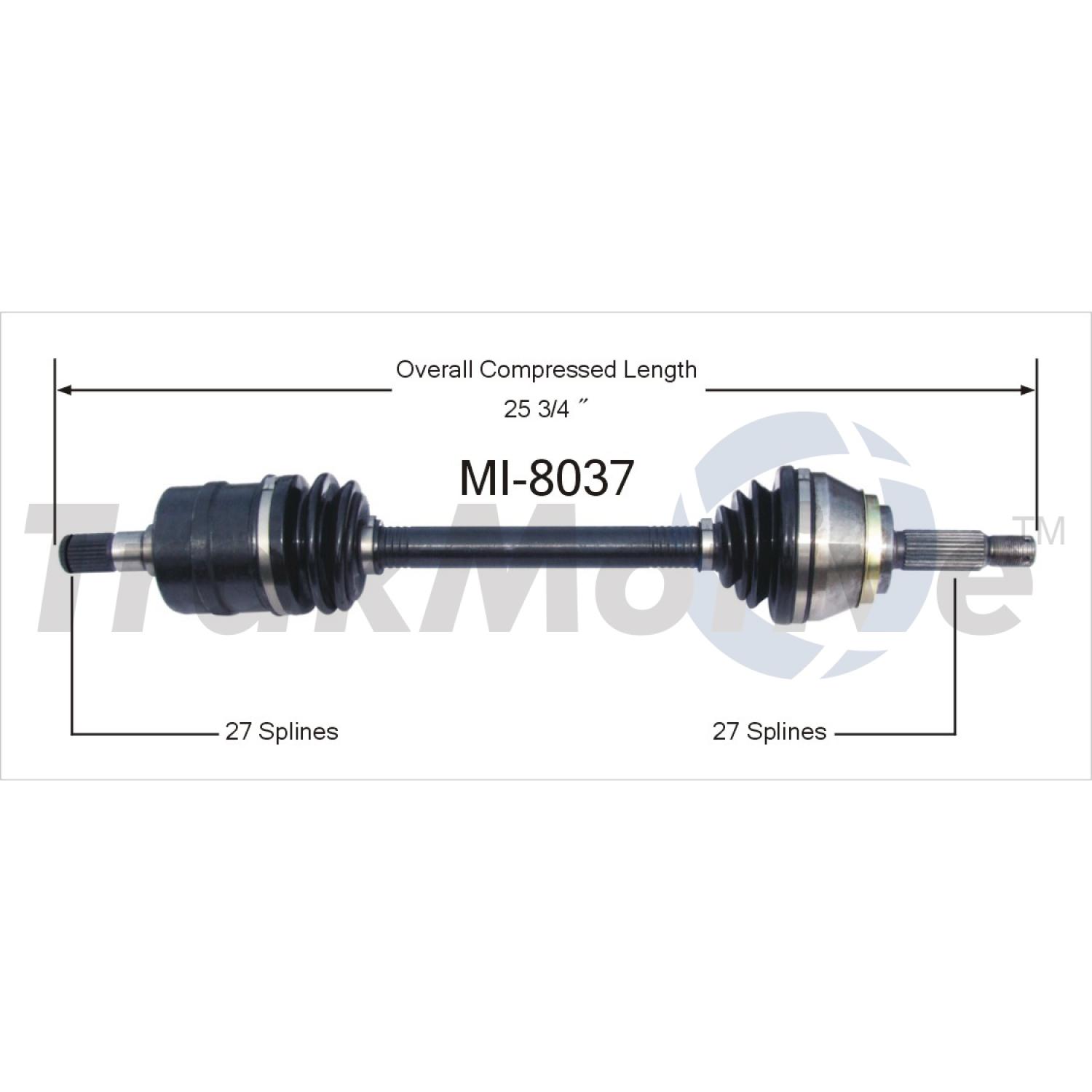TrakMotive MI8037 - CV Axle Shaft TrakMotive MI8037 CV Axle Shaft product image 1 of 3