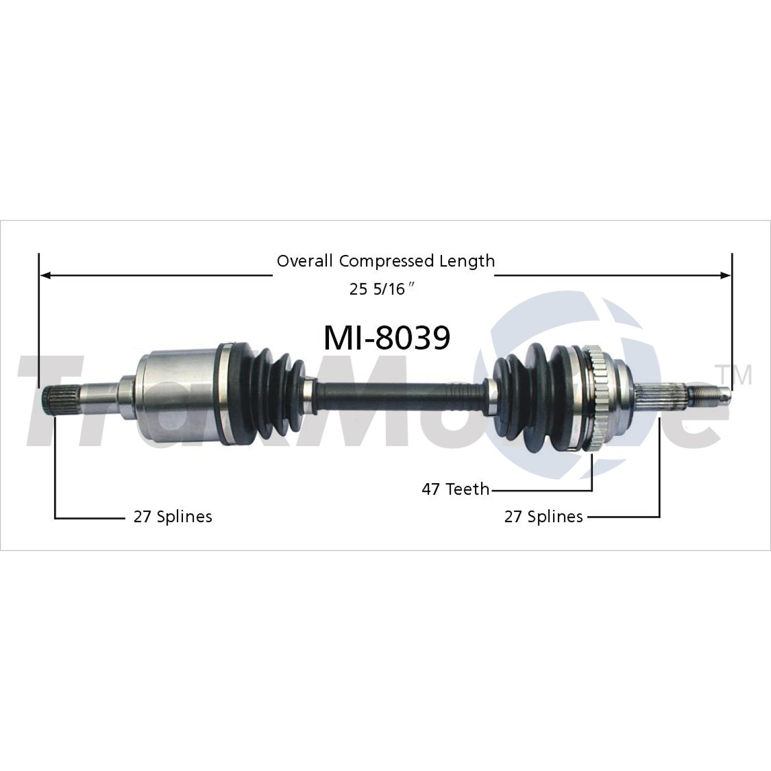 TrakMotive MI8039 - CV Axle Shaft TrakMotive MI8039 CV Axle Shaft product image 1 of 3
