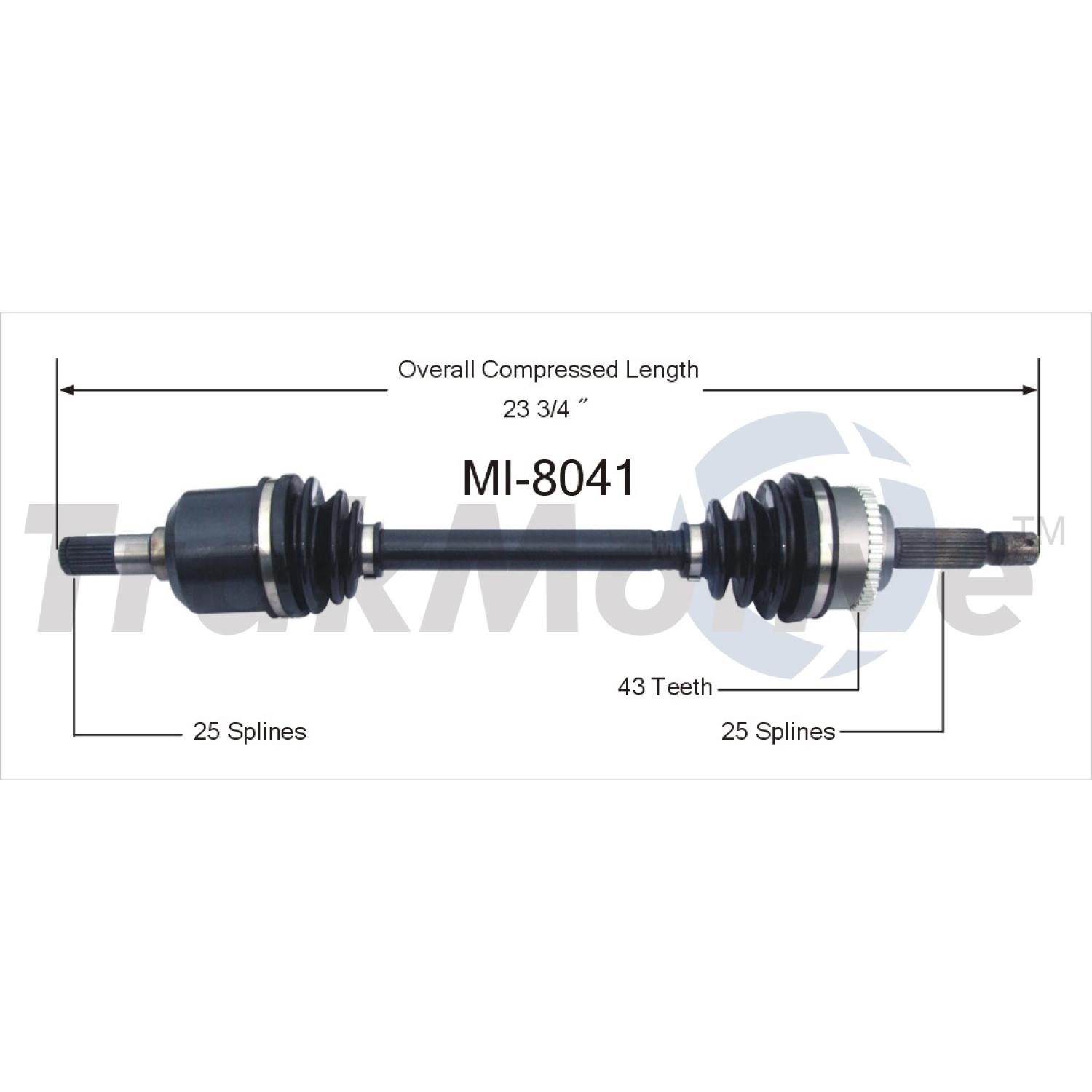 TrakMotive MI8041 - CV Axle Shaft TrakMotive MI8041 CV Axle Shaft product image 1 of 3
