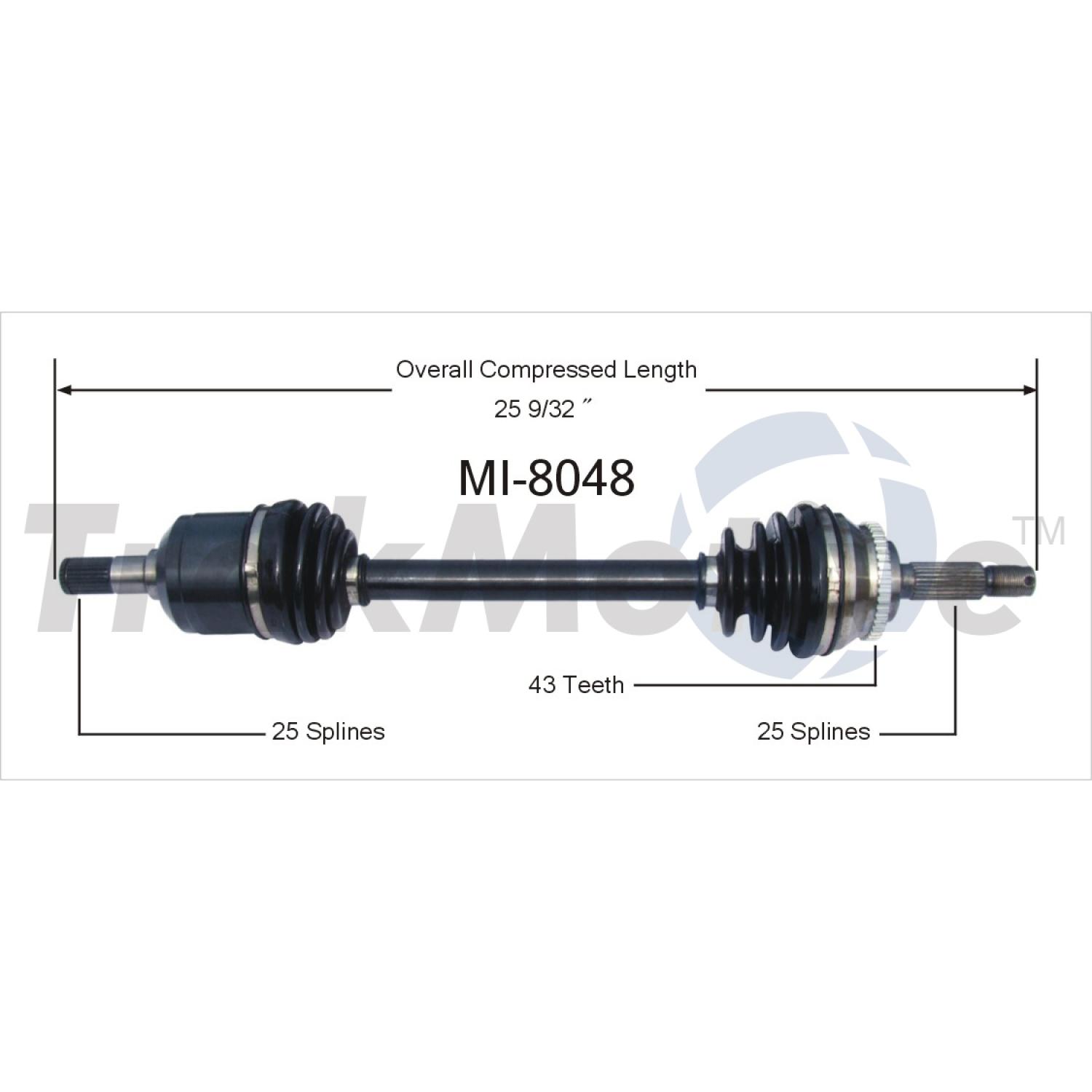 TrakMotive MI8048 - CV Axle Shaft TrakMotive MI8048 CV Axle Shaft product image 1 of 3