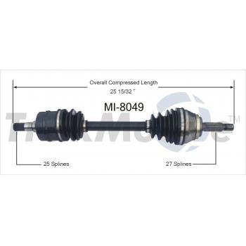 TrakMotive MI8049 CV Axle Shaft product image 1 of 3