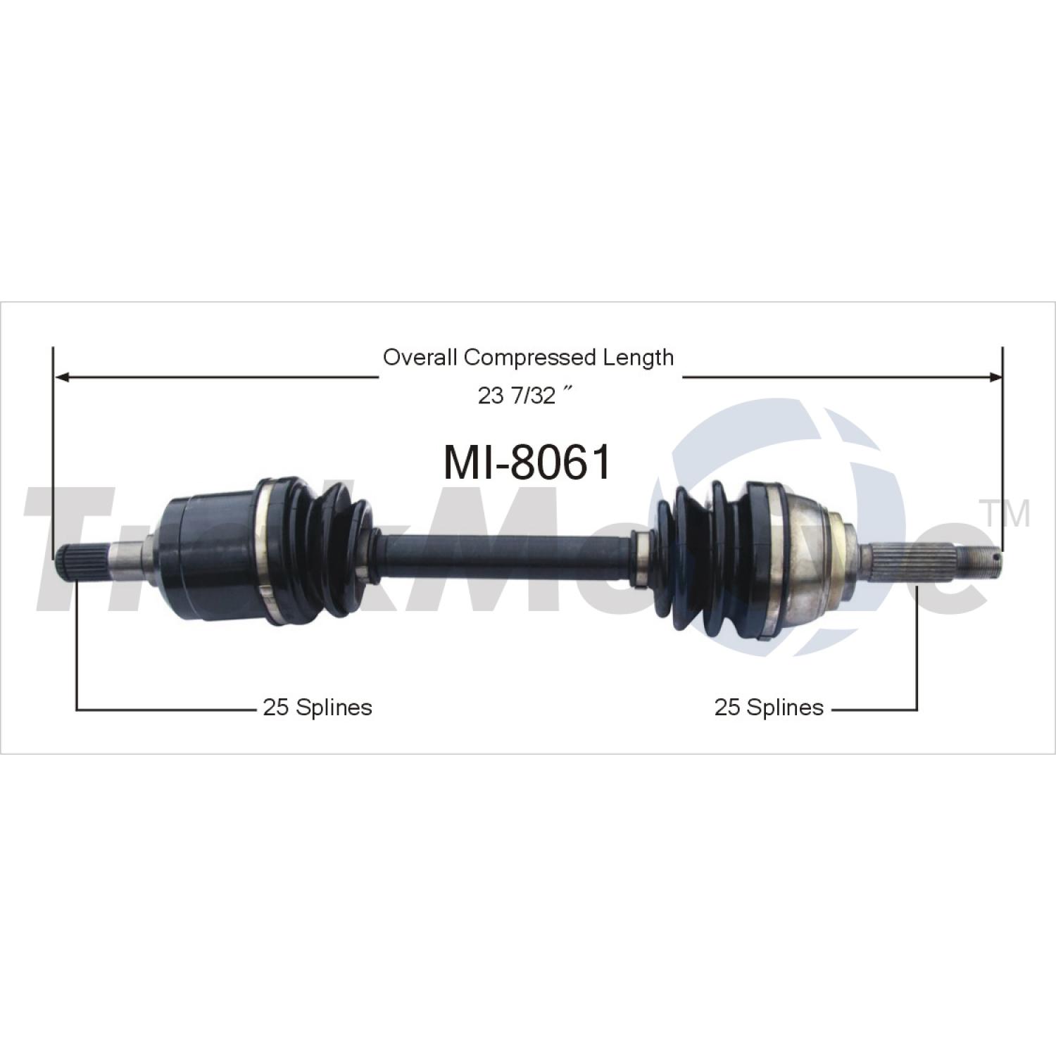 TrakMotive MI8061 - CV Axle Shaft TrakMotive MI8061 CV Axle Shaft product image 1 of 3
